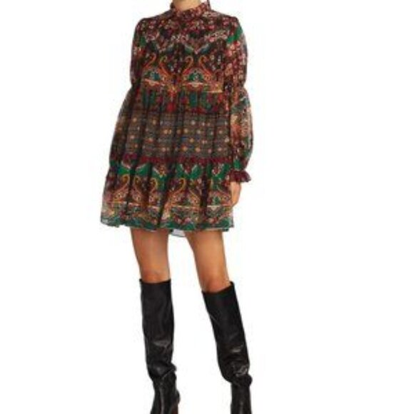 Alice And Olivia Dress Marcella Spellsbound Paisley mini - Picture 14 of 15